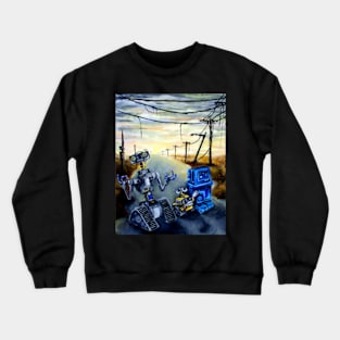 Post Apocolyptic Family Outing Art Crewneck Sweatshirt